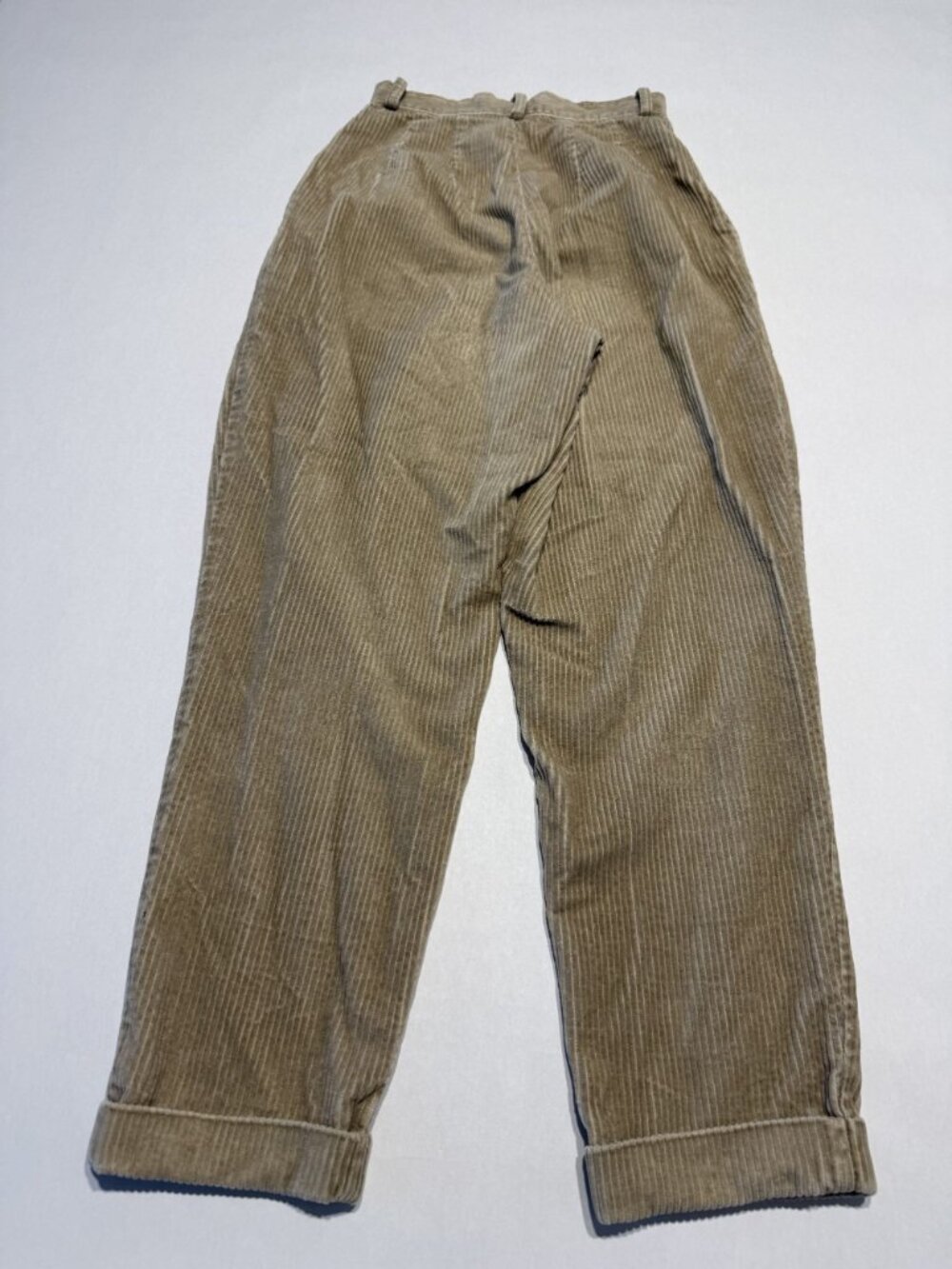 Gap Tan Brown Corduroy Pleated High-Rise Pants Women's Size 1/2 - Picture 3 of 8